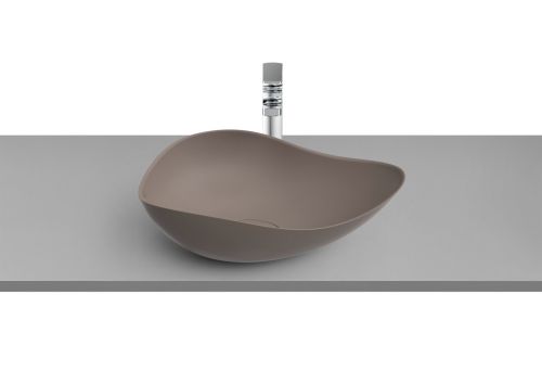 OHTAKE FREE STANDING WASHBASIN 54x37,5cm OVAL WITHOUT HOLE BROWN ROCA