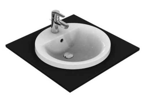 WASHBASIN CONNECT BUILT IN 38cm ROUND WHITE IDEAL