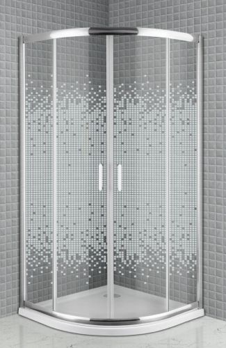 ΚΑΜΠΙΝΑ ΟΒΑΛ 80x80x185cm PICCADILLY ΚΡΥΣΤΑΛΛΟ ΣΕΡΙΓΡΑΦΑΤΟ