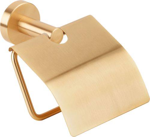 ΧΑΡΤΟΘΗΚΗ ΜΠΑΝΙΟΥ ΜΕ ΚΑΠΑΚΙ INOX 304 5030-G1 BRUSHED GOLD BRONZE