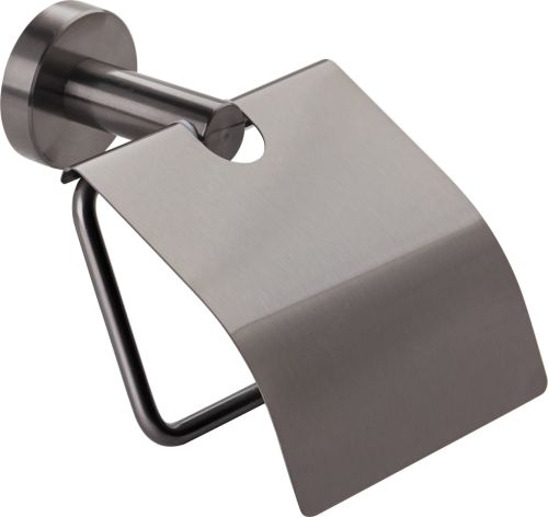 TOILET PAPER HOLDER WITH COVER INOX 304 5030-81 GRAPHITE BRUSHED