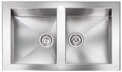 ΝΕΡΟΧΥΤΗΣ ΑΝΟΞΕΙΔΩΤΟΣ 86x50cm PUNTO QUADRA 2VR ΛΕΙΟΣ SANITEC