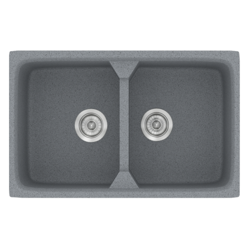 ΝΕΡΟΧΥΤΗΣ ΣΥΝΘΕΤΙΚΟΣ 78x51cm CLASSIC 318 METALLIC SILVER SANITEC 