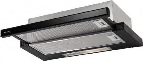 ΑΠΟΡΡΟΦΗΤΗΡΑΣ ΣΥΡΟΜΕΝΟΣ ECOLINE 60cm II ΜΑΥΡΟ ΓΥΑΛΙ PYRAMIS