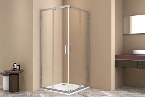 ΚΑΜΠΙΝΑ ΝΤΟΥΖΙΕΡΑΣ ΤΕΤΡΑΓΩΝΗ SWIFT 90x90x195 ΔΙΑΦΑΝΟ ΧΡΩΜΕ BRONZE