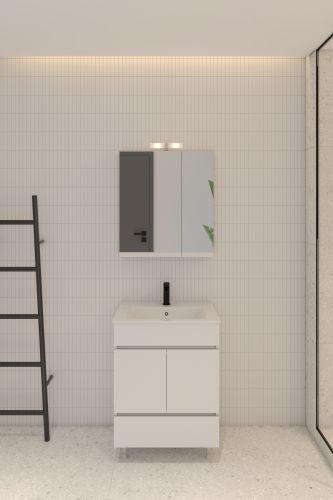 ΒΑΣΗ ΕΠΙΠΛΟΥ ΜΠΑΝΙΟΥ ΑΛ ΣΕΛΒΑ 70cm ΛΕΥΚΗ ΛΑΚΑ