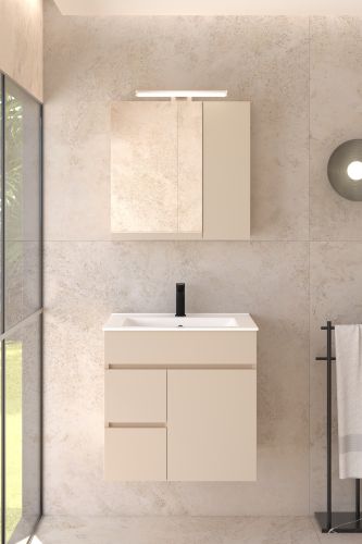 ΒΑΣΗ ΕΠΙΠΛΟΥ ΜΠΑΝΙΟΥ 60cm ΑΛ ΑΡΙΕΛΑ ΚΡΕΜΑΣΤΗ ΧΡΩΜΑ ΛΕΥΚΗ ΛΑΚΑ