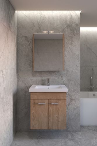 ΒΑΣΗ ΕΠΙΠΛΟΥ ΜΠΑΝΙΟΥ ΑΛ ΛΙΝΤΟ 60cm ΚΡΕΜΑΣΤΗ ΚΑΦΕ ΧΡΩΜΑ 331