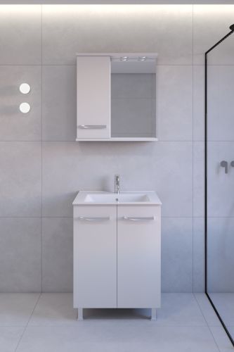 ΚΑΘΡΕΠΤΗΣ ΜΠΑΝΙΟΥ ΑΛ ΔΙΟΝΙ 60cm ΧΡΩΜΑ ΛΕΥΚΟ ΑΡΙΣΤΕΡΟΣ ΜΕ ΣΠΟΤ