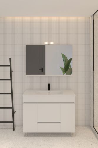 ΚΑΘΡΕΠΤΗΣ ΜΠΑΝΙΟΥ 90cm ΑΛ ΣΕΛΒΑ ΜΕ ΑΠΛΙΚΑ ΧΡΩΜΑ ΛΕΥΚΟ ΛΑΚΑ