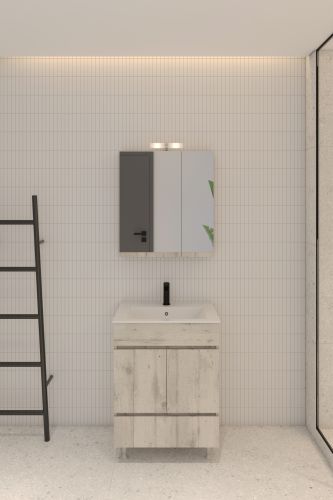 ΚΑΘΡΕΠΤΗΣ ΜΠΑΝΙΟΥ ΑΛ ΣΕΛΒΑ 70cm ΜΕ ΑΠΛΙΚΑ ΧΡΩΜΑ 521