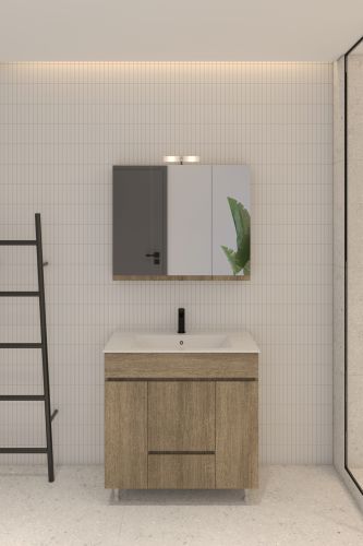 ΚΑΘΡΕΠΤΗΣ ΜΠΑΝΙΟΥ ΑΛ ΣΕΛΒΑ 80cm ΔΕΞΙΟΣ ΜΕ ΑΠΛΙΚΑ ΧΡΩΜΑ 323