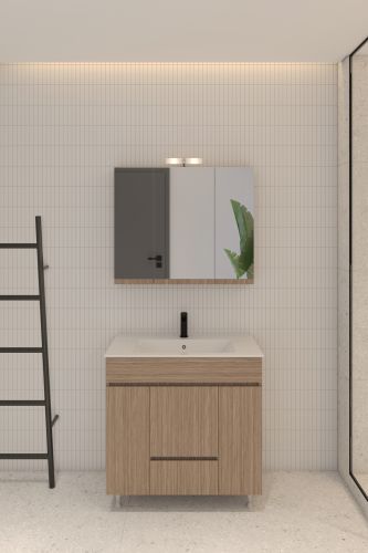 ΚΑΘΡΕΠΤΗΣ ΜΠΑΝΙΟΥ ΑΛ ΣΕΛΒΑ 80cm ΔΕΞΙΟΣ ΜΕ ΑΠΛΙΚΑ ΧΡΩΜΑ 718