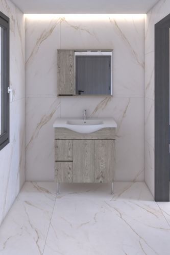 ΚΑΘΡΕΠΤΗΣ ΜΠΑΝΙΟΥ 80cm ΑΛ ΟΡΙΑΝΑ ΑΡΙΣΤΕΡΟ ΜΕ ΣΠΟΤ ΧΡΩΜΑ 910