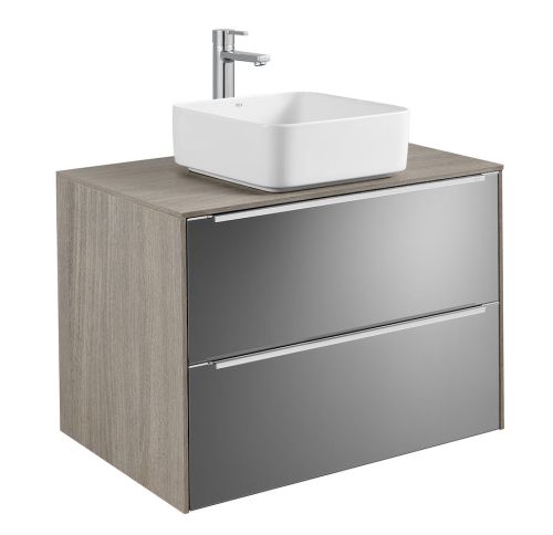 ΚΡΕΜΑΣΤΗ ΒΑΣΗ ΕΠΙΠΛΟΥ INSPIRA 80cm ΧΡΩΜΑ DARK GLASS OAK ROCA