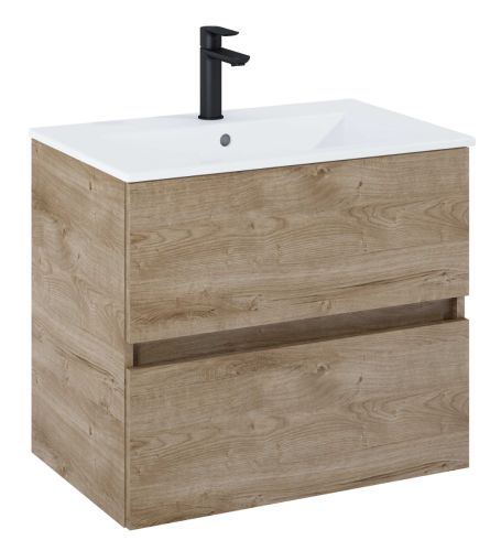 ΣΕΤ ΕΠΙΠΛΟ ΜΠΑΝΙΟΥ 2ΤΜΧ N-CUBE 65 RURAL OAK ROCA