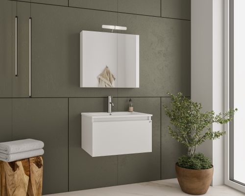 ΣΕΤ ΕΠΙΠΛΟΥ ΜΠΑΝΙΟΥ 3ΤΜΧ LIBERTY 75 ΛΕΥΚΟ DROP