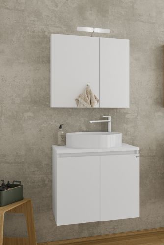 ΣΕΤ ΕΠΙΠΛΟΥ ΜΠΑΝΙΟΥ 4ΤΜΧ VERONA 60 ΛΕΥΚΟ DROP