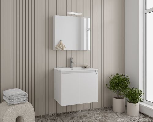 ΣΕΤ ΕΠΙΠΛΟΥ ΜΠΑΝΙΟΥ 3ΤΜΧ VERONA 60 ΛΕΥΚΟ DROP