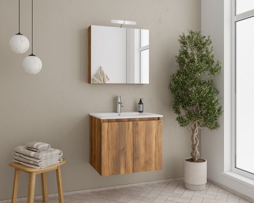 ΣΕΤ ΕΠΙΠΛΟΥ ΜΠΑΝΙΟΥ 3ΤΜΧ VERONA 60 AMBER BAROQUE OAK DROP