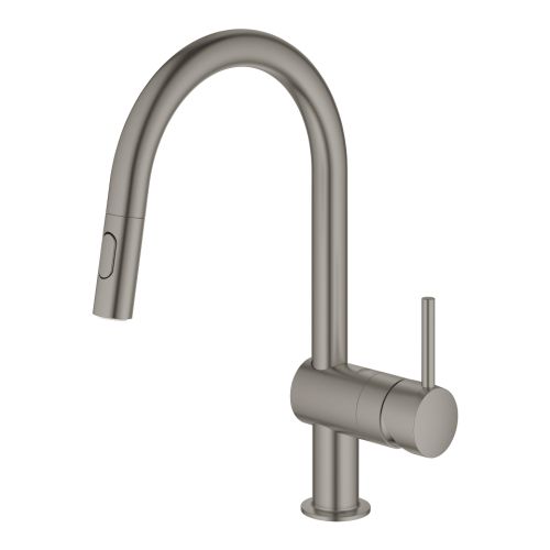 ΜΠΑΤΑΡΙΑ ΝΕΡΟΧΥΤΗ MINTA ΜΕ ΝΤΟΥΖ 32321AL2 BRUSHED HARD GRAPHITE PVD GROHE