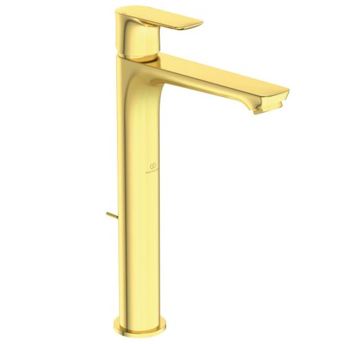ONE-HOLE VESSEL BASIN MIXER SLIM CONNECT AIR BRUSHED GOLD IDEAL