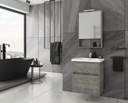 ΣΕΤ ΕΠΙΠΛΟΥ ΜΠΑΝΙΟΥ 4ΤΜΧ INSTINCT 55 SMOKED OAK DROP