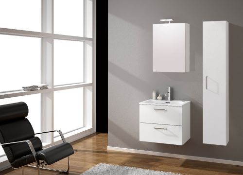 ΒΑΣΗ ΕΠΙΠΛΟΥ 60cm ΝΟΑ ΚΡΕΜΑΣΤΗ ΧΡΩΜΑ GLOSS ΛΕΥΚΟ