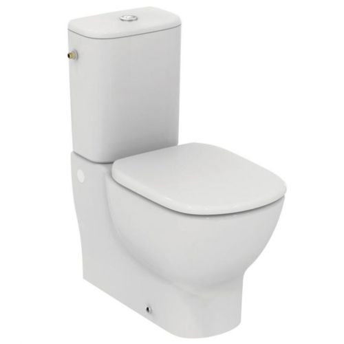 TOILET PACK TESI II AQUABLADE BTW CLOSE-COUPLED DUAL OUTLET WITH CISTERN AND SOFT CLOSE COVER IDEAL