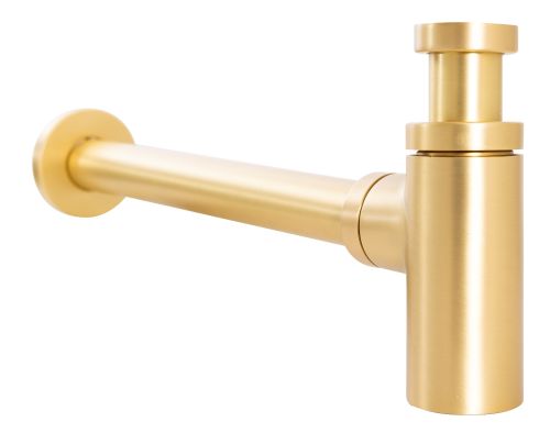 ROUND BRASS SYPHON MINIMAL BRUSHED GOLD PICCADILLY