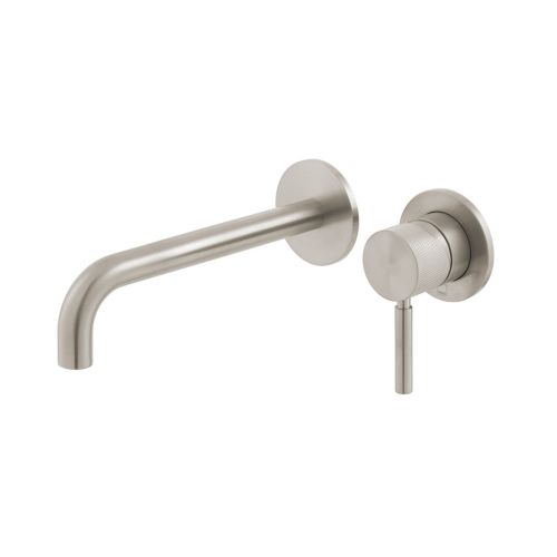 WALL MOUNTED BASIN MIXER ORIGINS KNURLED ACCENTS BRUSHED NICKEL  VADO