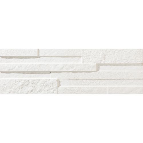 PORCELAIN WALL TILE TIKAL WHITE 17x52cm RECTIFIED 1ST CHOICE