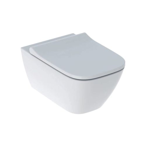 GEBERIT SMYLE SQUARE SET OF WALL-HUNG WC RIMFREE WITH SOFT CLOSE LID