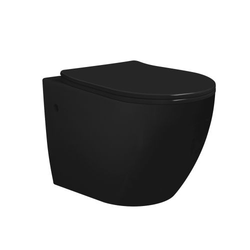 ΛΕΚΑΝΗ ΚΡΕΜΑΣΤΗ RIMLESS 2381 ΜΑΥΡΗ ΜΕ ΚΑΠΑΚΙ SOFT CLOSE PICCADILLY