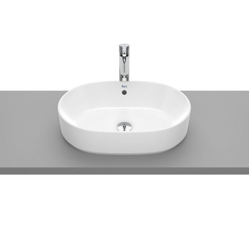 GAP BASIN 55x39cm FREE OVAL INSTALLATION WITHOUT HOLE WHITE ROCA