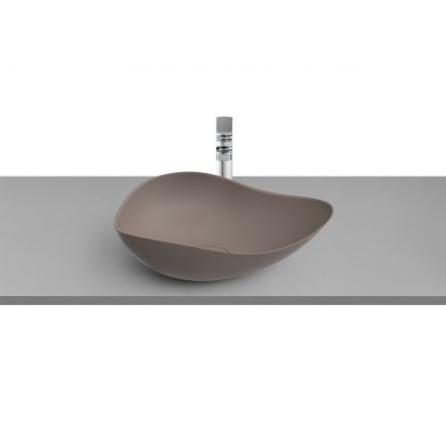 OHTAKE FREE STANDING WASHBASIN 54x37,5cm OVAL WITHOUT HOLE BROWN ROCA