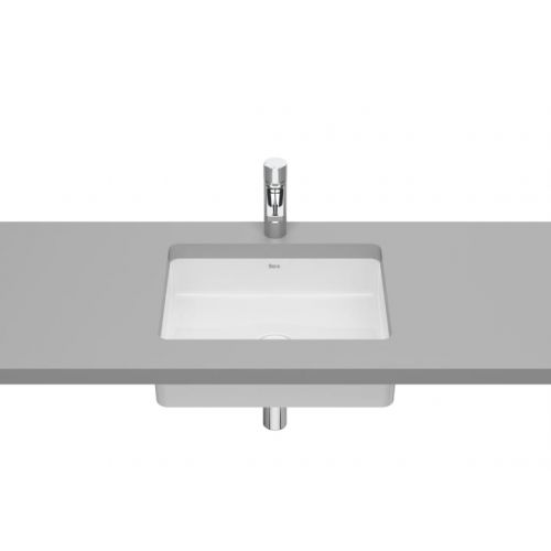 UNDER COUNTERTOP BASIN INSPIRA FINECERAMIC 49,5x39cm  WITHOUT TAPHOLES  WHITE ROCA 