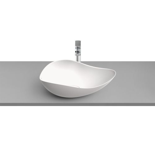 OHTAKE FREE STANDING WASHBASIN 54x37,5cm OVAL WITHOUT HOLE WHITE MAT ROCA