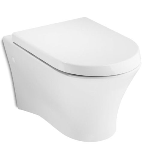 WALL-HUNG WC NEXO WITH HORIZONTAL OUTLET WITH SOFT CLOSE SEAT AND COVER WHITE ROCA