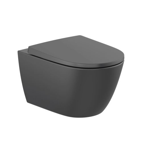 ΛΕΚΑΝΗ ΚΡΕΜΑΣΤΗ ONA ΣΤΡΟΓΓΥΛΗ RIMLESS ΜΑΥΡΟ ΜΑΤ ROCA