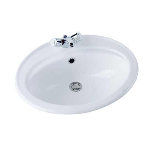 WASHBASIN SIMPLICITY 56x46cm OVAL WHITE IDEAL