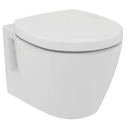 WALL-HUNG WC CONNECT SPACE WITH HORIZONTAL OUTLET WITH NORMAL CLOSE SEAT AND COVER WHITE IDEAL