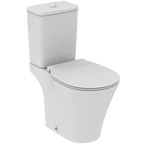 CLOSE COUPLED WC CONNECT AIR AQUABLADE HORIZONTAL OUTLET IDEAL