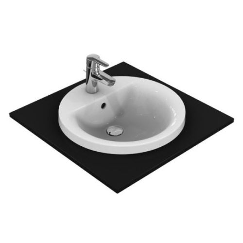 WASHBASIN CONNECT BUILT IN 38cm ROUND WHITE IDEAL