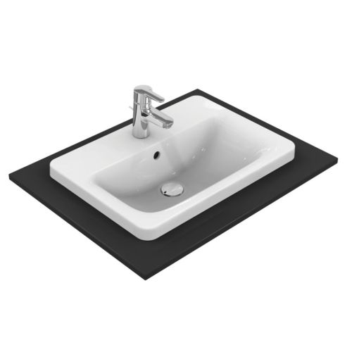 WASHBASIN CONNECT 58x43cm COUNTER-TOP WITH HOLE WHITE IDEAL