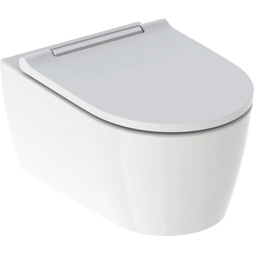 ONE RIMLESS SET OF WALL-HUNG WC WASHDOWN SHROUDED  TURBOFLUSH WITH SOFT CLOSE SEAT GEBERIT 