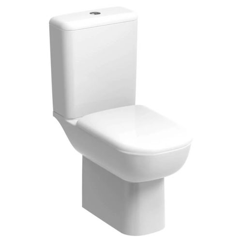 SMYLE FLOOR-STANDING WC FOR CLOSE-COUPLED RIMFREE SET WITH CISTERN AND SOFT CLOSE SEAT WHITE GEBERIT