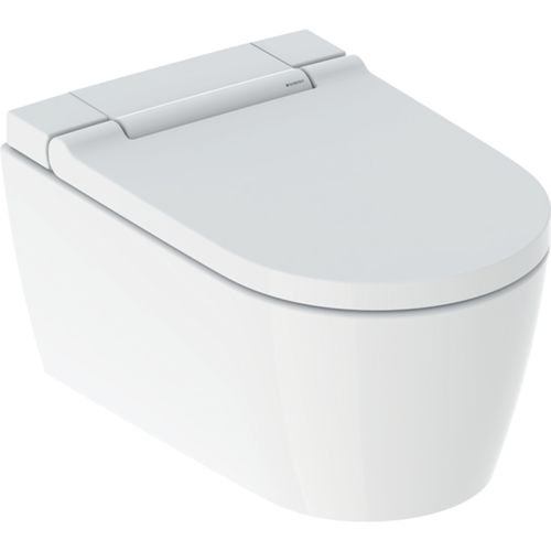AQUACLEAN SELA RIMLESS WALL HUNG WC COMPLET SOLUTION WITH SOFT CLOSE LID WHITE GEBERIT