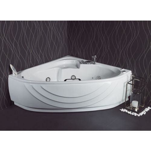 BATHTUB FRONT CORNER SIDE MADONNA 130x130cm WHITE SANITEC