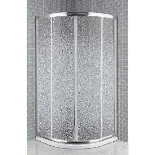 CURVED SHOWER ENCLOSURE 80x80x185cm FROST GLASS BRONZE